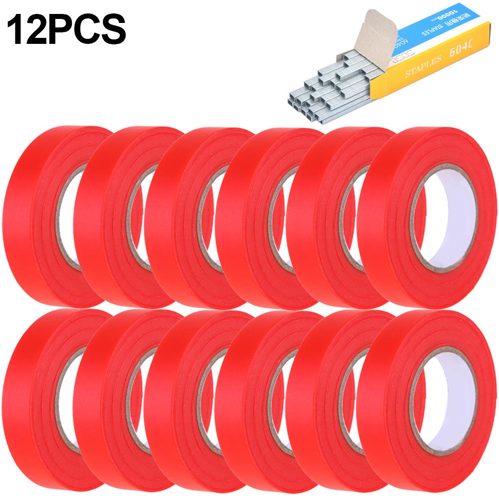

6/12/20 шт. Лента для подвязывания веток растений с 1 коробкой скоб, связывающая лента, инструмент для подвязывания растений, ленты для подвязывания, садовый инструмент