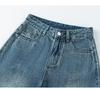 Korean-Style High-Waisted Wide-Leg Jeans for Women - Autumn/Winter, Loose Fit, Plus Size, Floor-Length Trousers