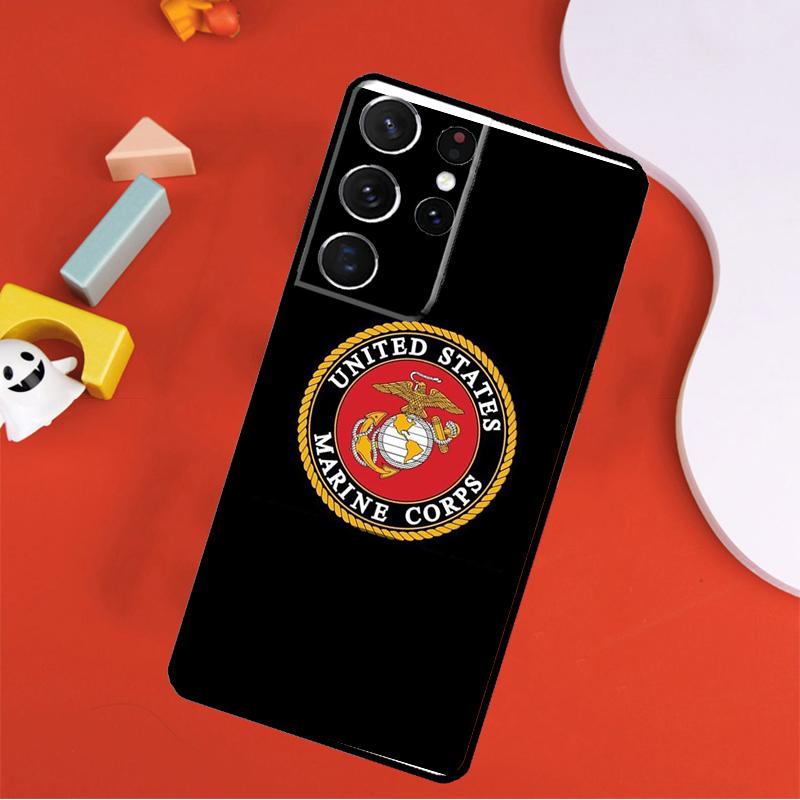 USMC Marine Corps Case For Samsung Galaxy S23 S22 Ultra S8 S9 S10 Plus Note 10 20 Ultra S20 S21 FE Phone Cover