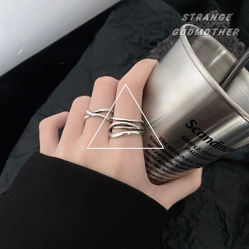 925 Silver Unique Ring For Women Ideal For Ins Style And Minimalist Fashion With Adjustable Size