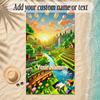 Beach TowelMinecraft Custom Name Text Personalized Soft Towel for Beach Pool Indoor Home Decor Gift