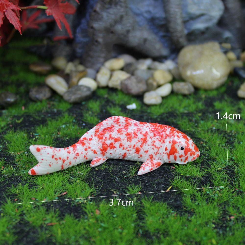 Cartoon Mini Koi Fish Ornament Resin Crafts Small Fish  Statue Kids Gift Carp Figurines  Aquarium
