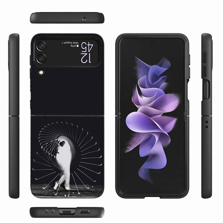 Leisure Advanced Sports Golf Phone Case For Samsung Z Flip 6 7 5G Z Flip 5 Galaxy Z Flip 3 4 5G ZFlip Shockproof Hard Cover TPU