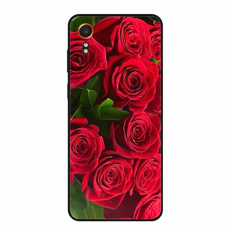 For Samsung Galaxy Xcover 7 Case Fashion Flowers Black Silicone Soft Back Cover For Samsung Galaxy Xcover7 Phone Case Coque Capa