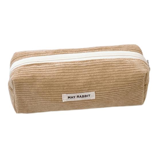 Federmäppchen, große Kapazität, Cord, Bleistifttasche, Mehrzweck-Schreibwarentasche, Reißverschlussleiste, Make-up