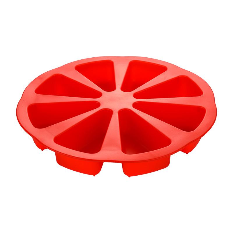 8-hole silicone split cake mold triangular hole cake pan pizza slice baking, kitchen essential tool