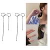 Übertriebene Ohrringe Schlichte Schleifen-Hängeohrringe für Damen Süße Coole Silberfarbene Ohrstecker Sommer Hochzeitsschmuck