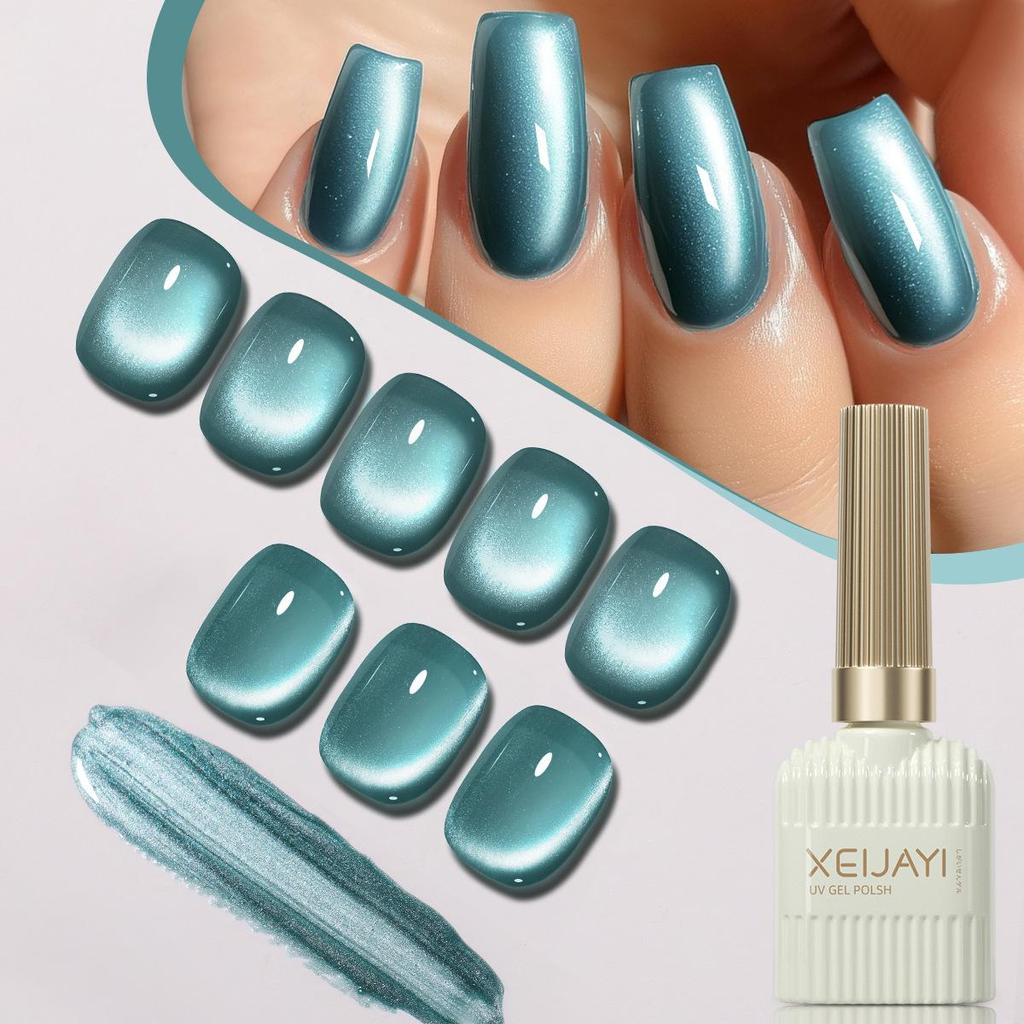 Aquamarine Cat Eye Gel Polish: Trending 2025 Nail Salon Specialty