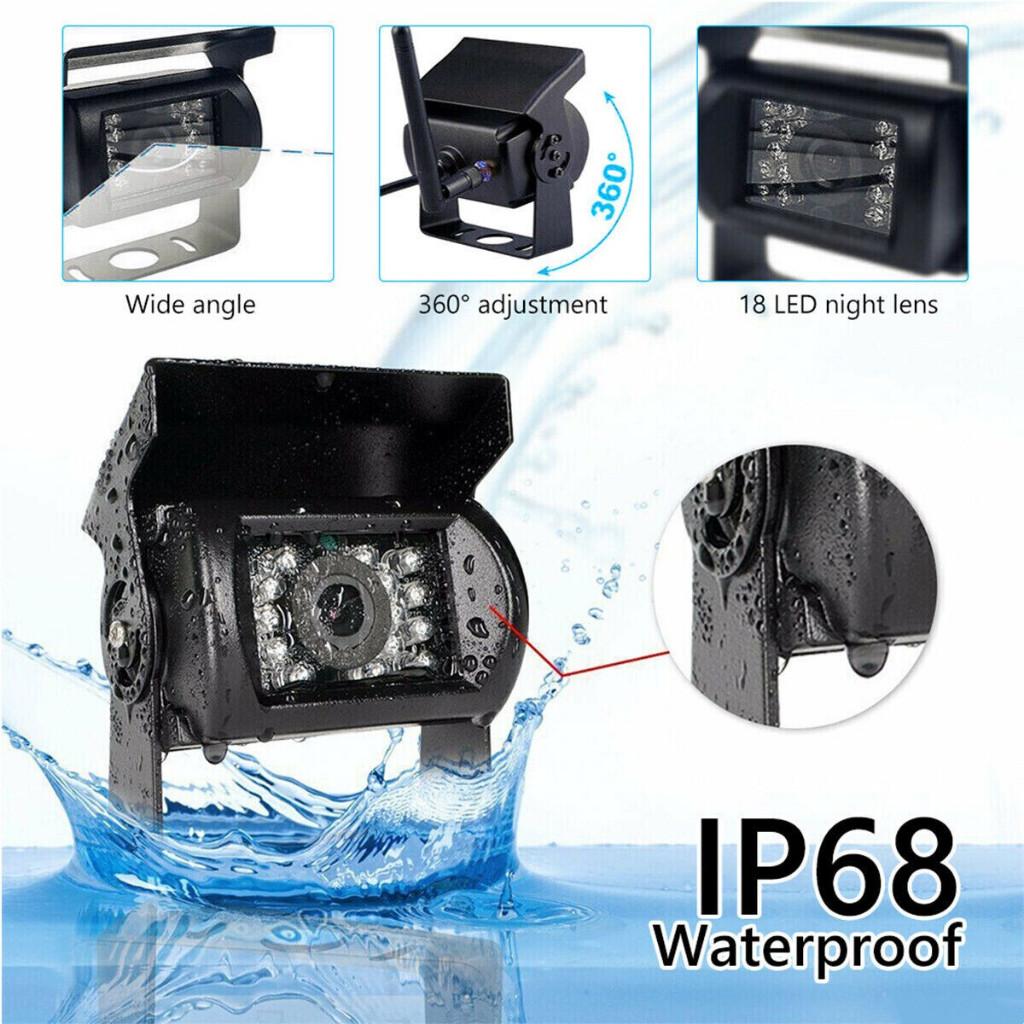 7 Inch Car Rear View Camera Monitor Universal Truck Parking Display 9-36V 1024*600 Screen HD Reversing Camera with Screen