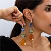 Gold Luxurious Resin Dangle Earring for Women able and Versatile Teardrop Earrings Perfect for Daily Wear or Party