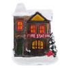 1Pcs Small House Ornament Resin Christmas Decor Miniature Home Decoration for Tree Cabinet Desk Festival Atmosphere Gift