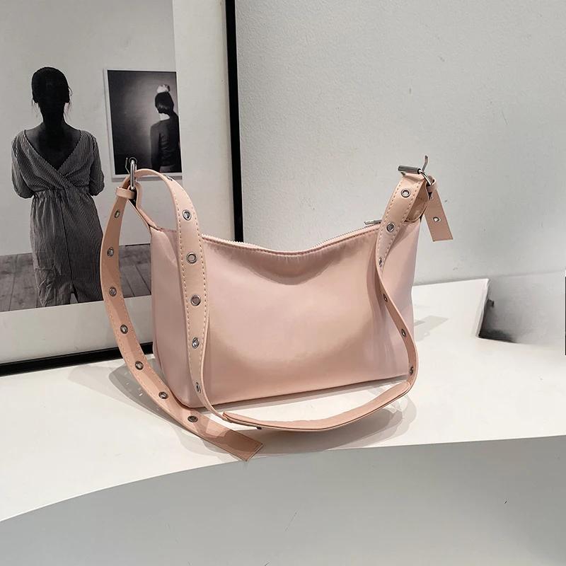 Stylish Zipper Solid Pu Youth Crossbody Bag Interior Compartment Bag Women's Large Capacity Women's Handbag