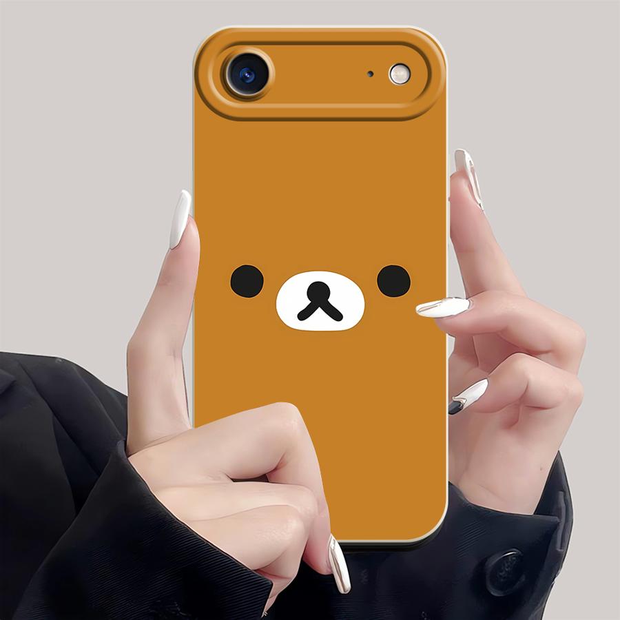 Cartoon Rilakkuma Bear TPU Phone Cover Case for Apple iPhone 17 Pro Max Air 11 14 13 15 Pro 16 12 Plus