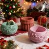 Christmas Santa Flowerpot Silicone Molds Easy Demolding Dishwasher Safe For Making Soap Chocolate Holiday Resin Craft