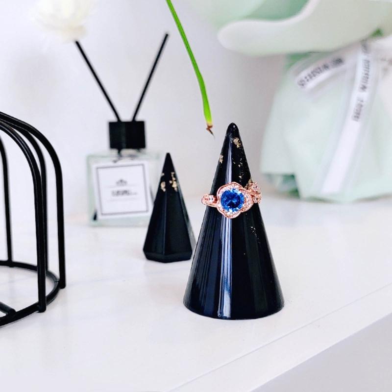 DIY Epoxy Crystal Valentines Day Geometry Circular Cone Rings Holder Mold for Rings Holder Jewelry Storage Home Decor