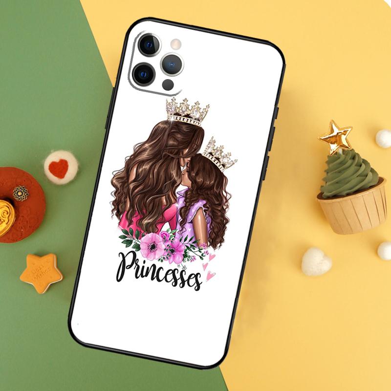 Beautiful Mother Daughter Son Case For iPhone 13 12 Mini 11 14 16 15 Pro Max 7 8 Plus X XR XS Max Back Cover