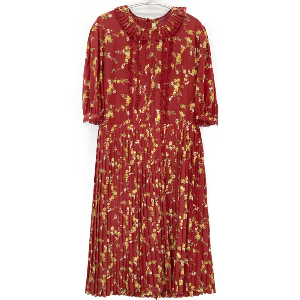 INGEBORG Red Flower One Piece Dress Not Written RedUsed