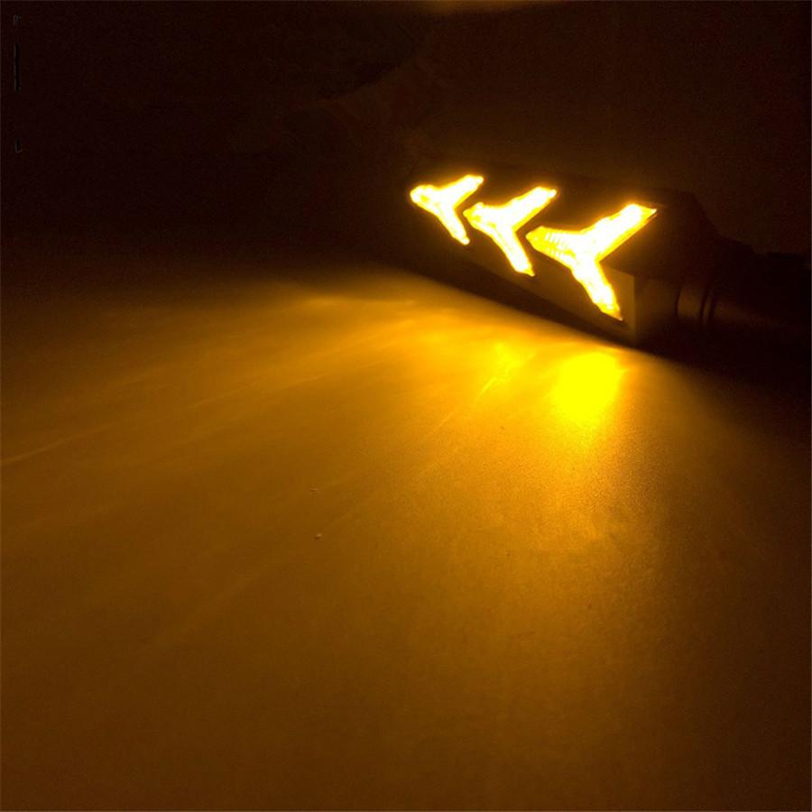 Flowing Motorcycle Motorbike Fish Bone Style Turn Signal Indicator Light