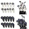 10Pcs PU Leather Waterproofs Golfs Iron Head Cover Golfs Iron Head Protective Cover Golfs Accessories Gifts for Golfers