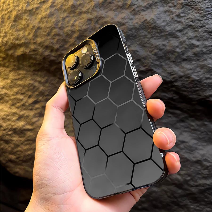 Fashion Diamond Pattern Design Phone Case iPhone 15 Pro Max 11 12 13 16 14 Plus Silicone Shockproof Case Lens Protector Shell