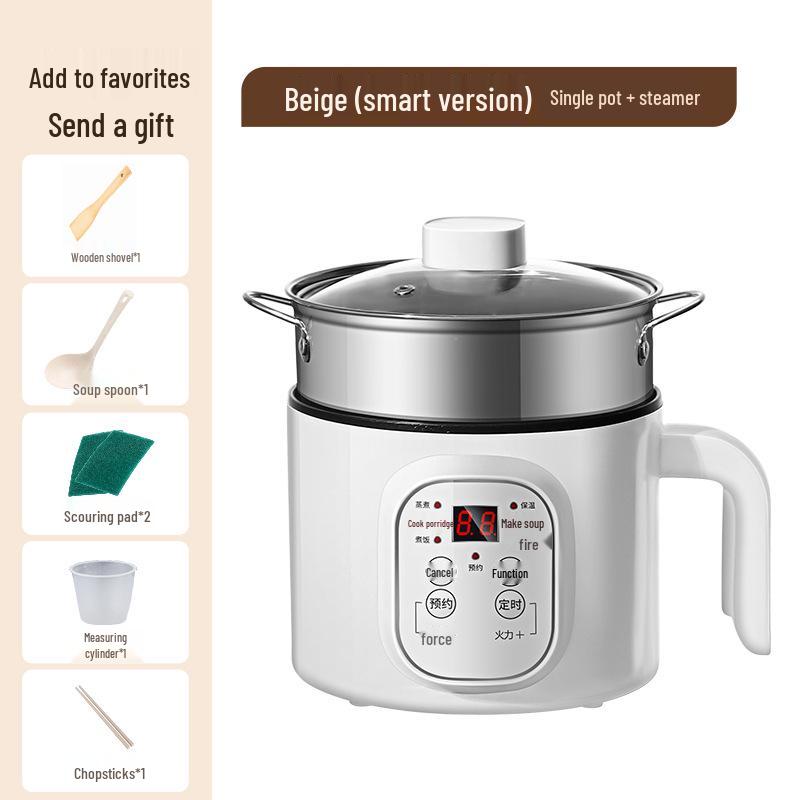 

Британский/Европейский Многофункциональный Мини Электрический Горшок и Фритюрница - Антипригарная Общежитие Рисоварка 220V UK Plug [International]