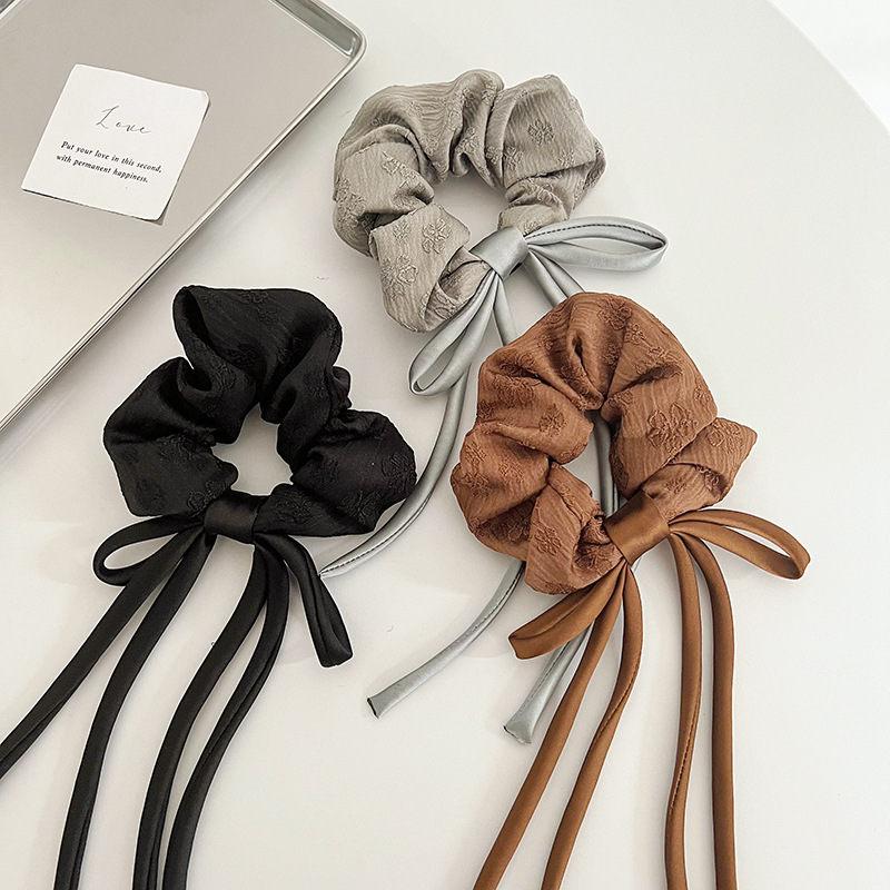 

Резинка для волос с бантом, высокая лента для волос, хвост, резиновые эластичные плиссированные аксессуары для волос