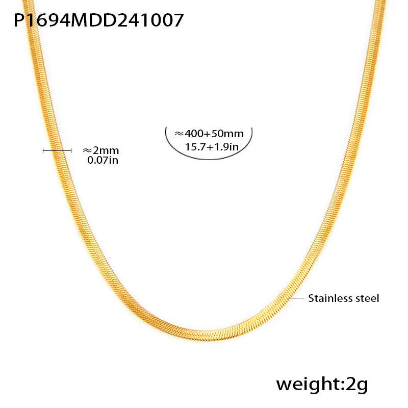 Stainless Steel Gold-Plated Ferris Wheel Pendant Necklace - Light Luxury & Elegant Style