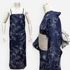 Kyoto Kimono Yuzen Two-Piece Yukata Set with Navy Obi, Easy To Dress, Two-Piece Yukata, 2-Way Set with Heko Obi (Heko Obi)