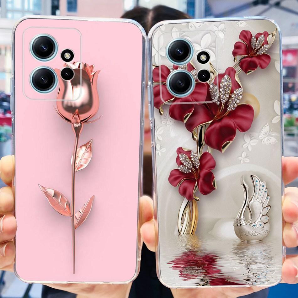 For Xiaomi Redmi Note 12 Case Redmi Note12 4G Global Cute Painted Soft Silicone TPU Phone Back Cover Bumper