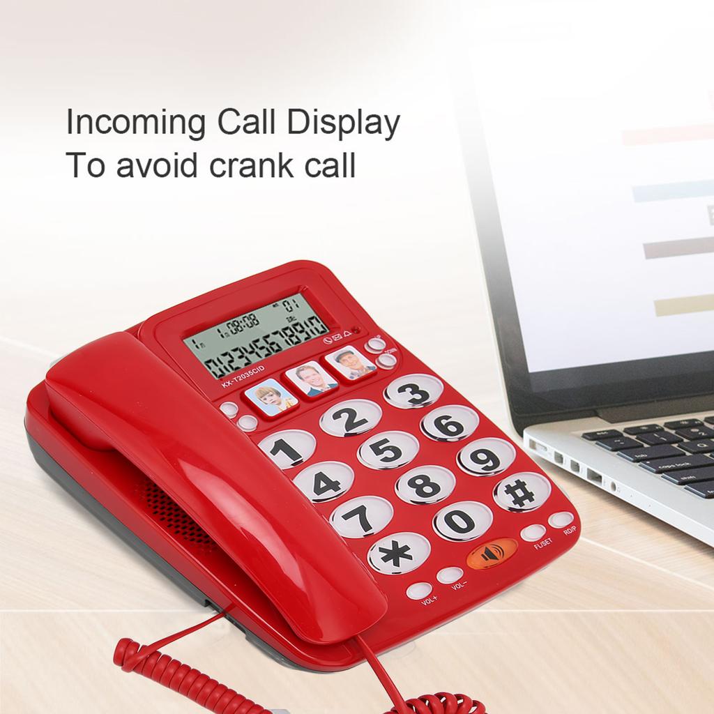 Corded Phone Caller ID   Ringtone Shortcuts Memory Wired Landline with Indicator for
