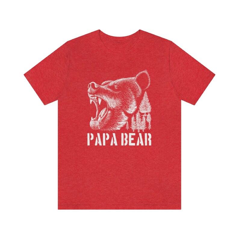2025 Bigsize Retro Style Papa Bear Tshirt for Men Gift for Dad Graphic Tee Gift for Men Shirt Animal T-shirt Gifts Tees Top Kids