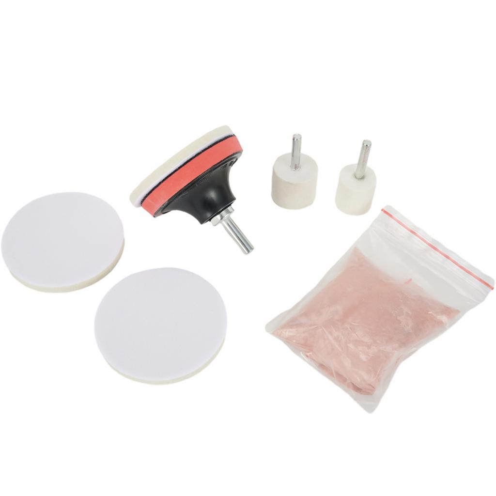 8pcs Glass Polishing Kit Convenient Felt Polishing Wheel Practical