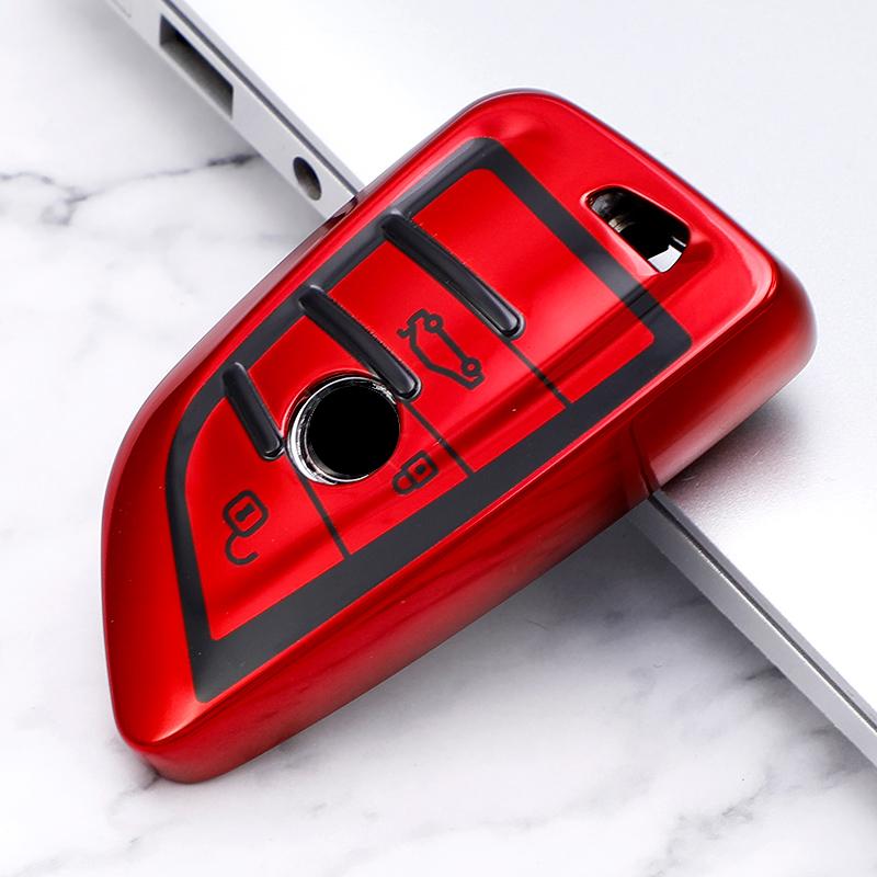 Soft TPU Car Key Case Cover Auto Shell Fob Holder Protector For BMW X1 F48 F39 X5 F15 X6 F16 G30 7 Series G11