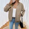 Women's Casual Loose Solid Color Jacket Long Sleeve Coat
