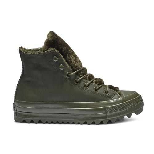 Converse Ctas Lift Ripple Hi High Top Canvas Shoes Women's Army Green 562425c