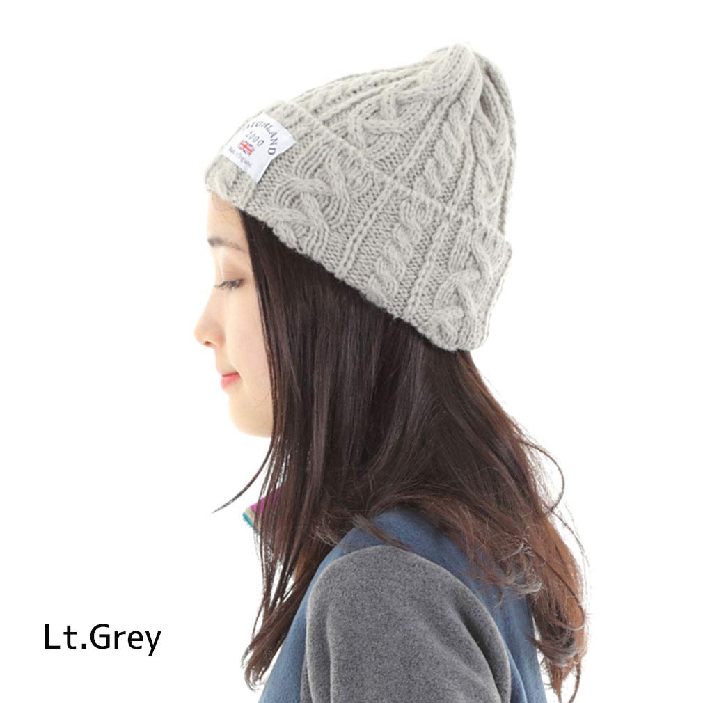 Knit hat Alpaca material [Highland 2000] 80% (Free size, Khaki)