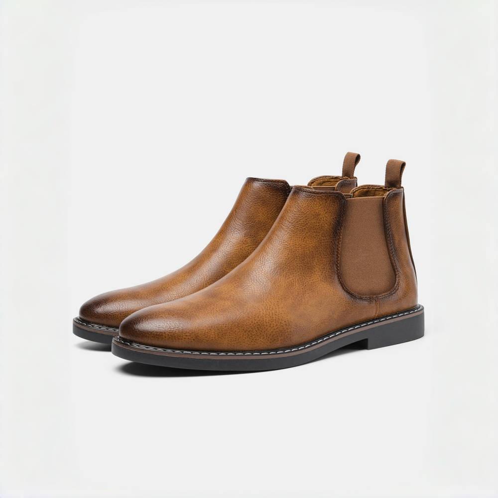 40~46 Herren Chelsea Boots Marke Retro Bequem Mode Herrenstiefel