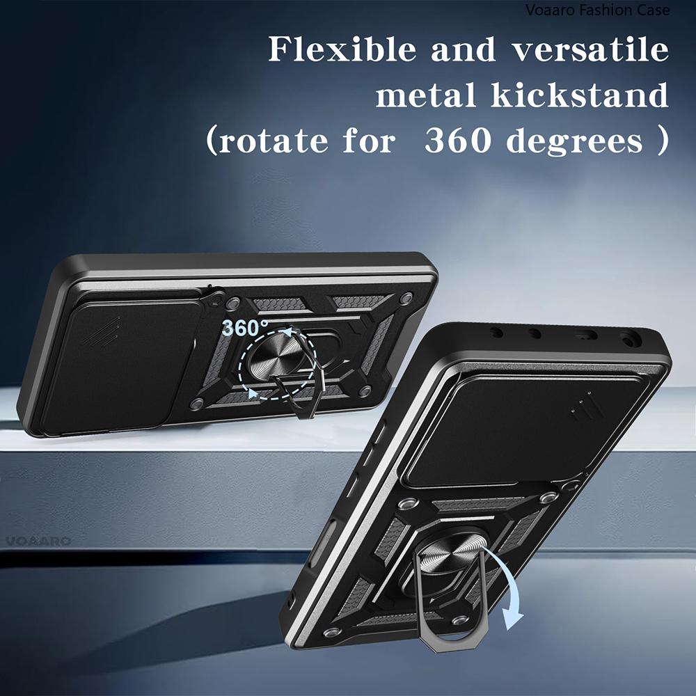 Slide Lens Push Window Armor Funda for Honor 400 Lite Case Magnetic Rotate Ring Stand Holder Cover for Honor 400 Full Back Case