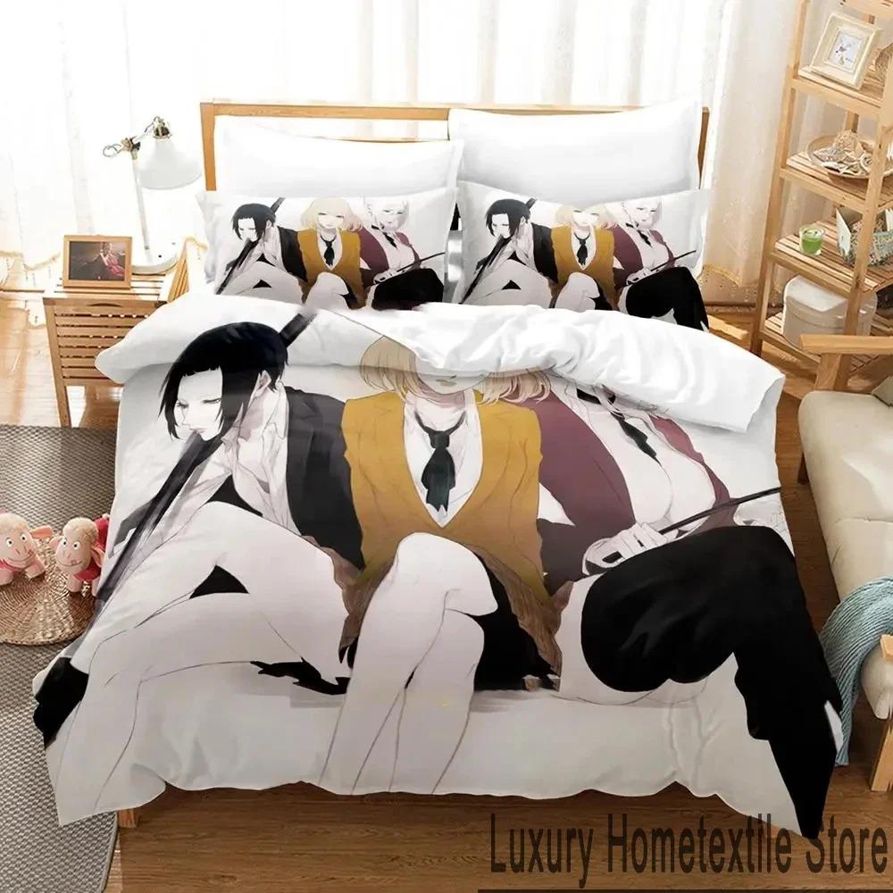 Comfortable Anime Print Duvet Cover Set With Duvet Cover And Pillowcases King Queen Twin Sizes For All Ages