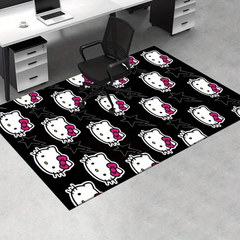 1pc Sanrio Hello Kitty Mermaid Printed Office Carpet Rectangle Rug Under The Table,Perfect Room Decor for Living Room, Bedroom, Kitchen, Non-slip Floo