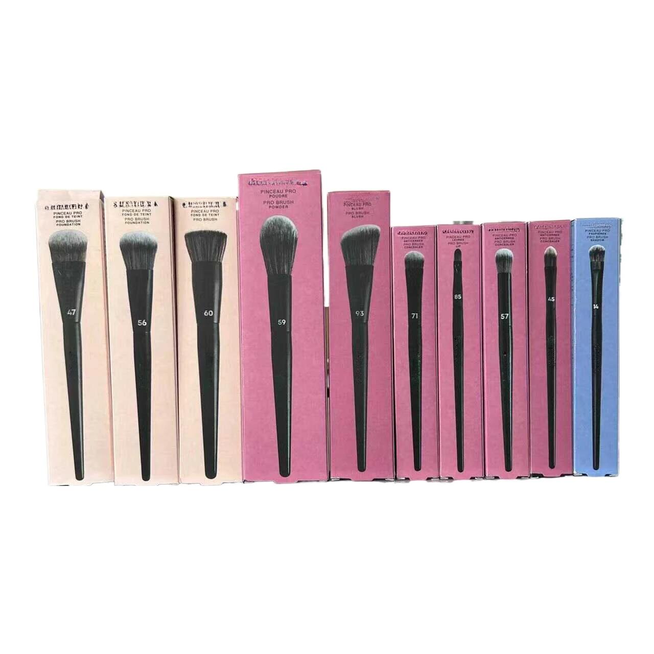 

Набор профессиональных кистей для макияжа 11 шт. Пудра для лица, румяна, контур, тени для век, растушевка, косметические инструменты с коробкой