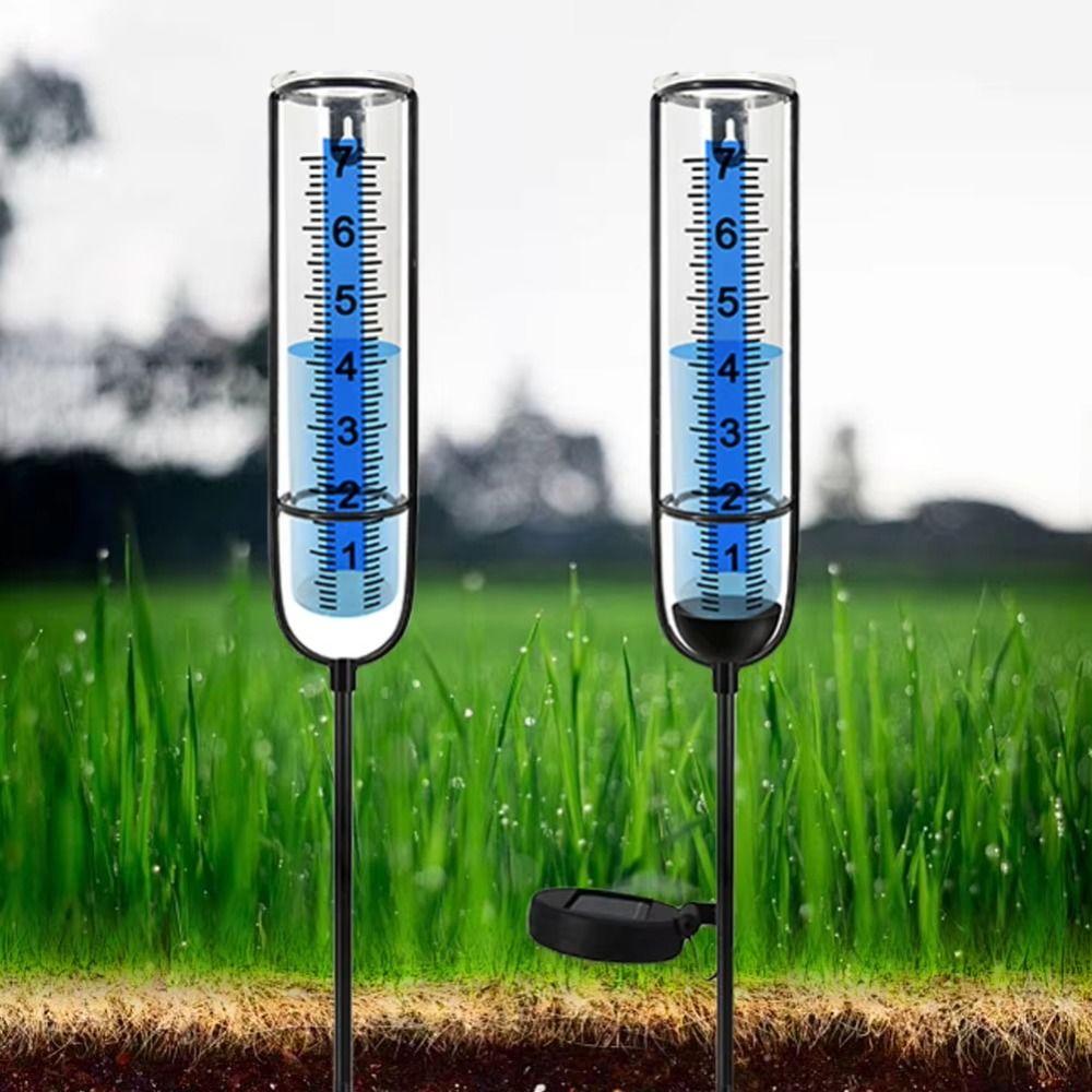Large Clear Numbers Rain Meter Fence Mounting Bracket Outdoor Rain Gauge Weather Instrument