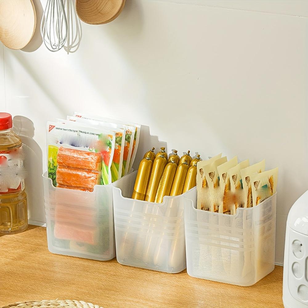 

5pcs Refrigerator Organizer Bin Stackable Transparent Food Fresh Box Door Organizer Pantry Container Food Fridge Storage Box 5PCS белый