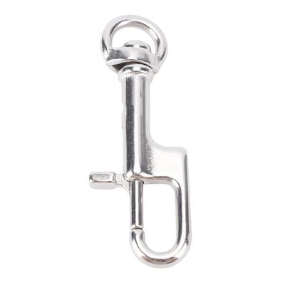 Ösen-Karabinerhaken aus Edelstahl 316 mit Schnellverschluss, einseitig, 80 mm, für Tarierwesten und Tauchausrüstung