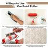 DIY Wall Texture Roller 7 Inch Embossed Pattern Paint Roller with Grip Handle for Accent Walls, Wall Finish Work, and Washable Use