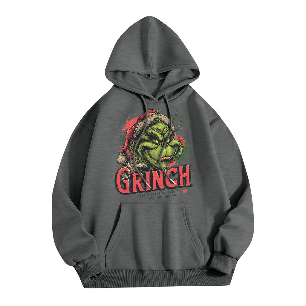 Women's Fashion Christmas Printed Casual Hooded Sweatshirt With Pockets