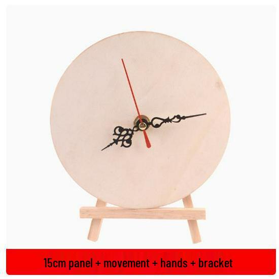 

Handmade Wooden Wall Clock - Creative Living Room Decor with Graffiti Design