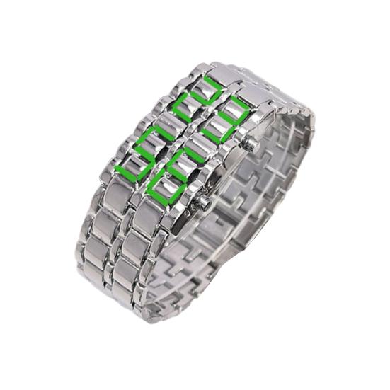 Men Digital Watch Large Screen Electroplated High Accuracy Decorative Cool Style Individual Stainless Comfortable Strap Lighweight Men Wristband