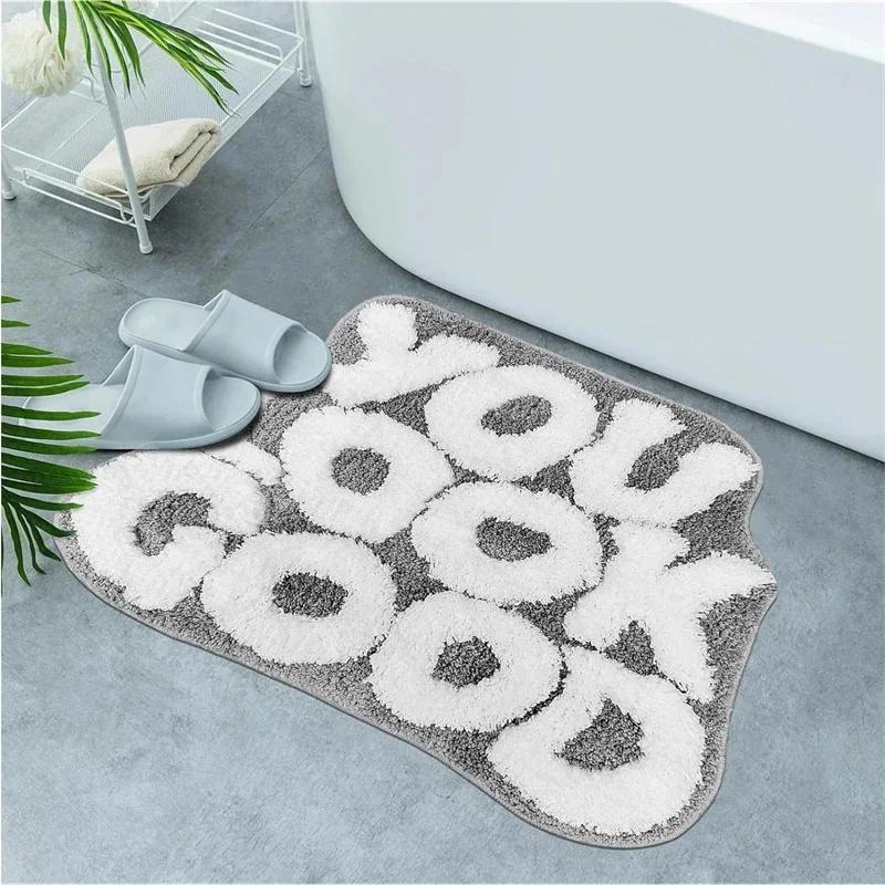 Faux Cashmere Absorbent Floor Mat Bath Door Rug Fast Dry For Entryway Bathroom Hallway In Stock Gift For Families