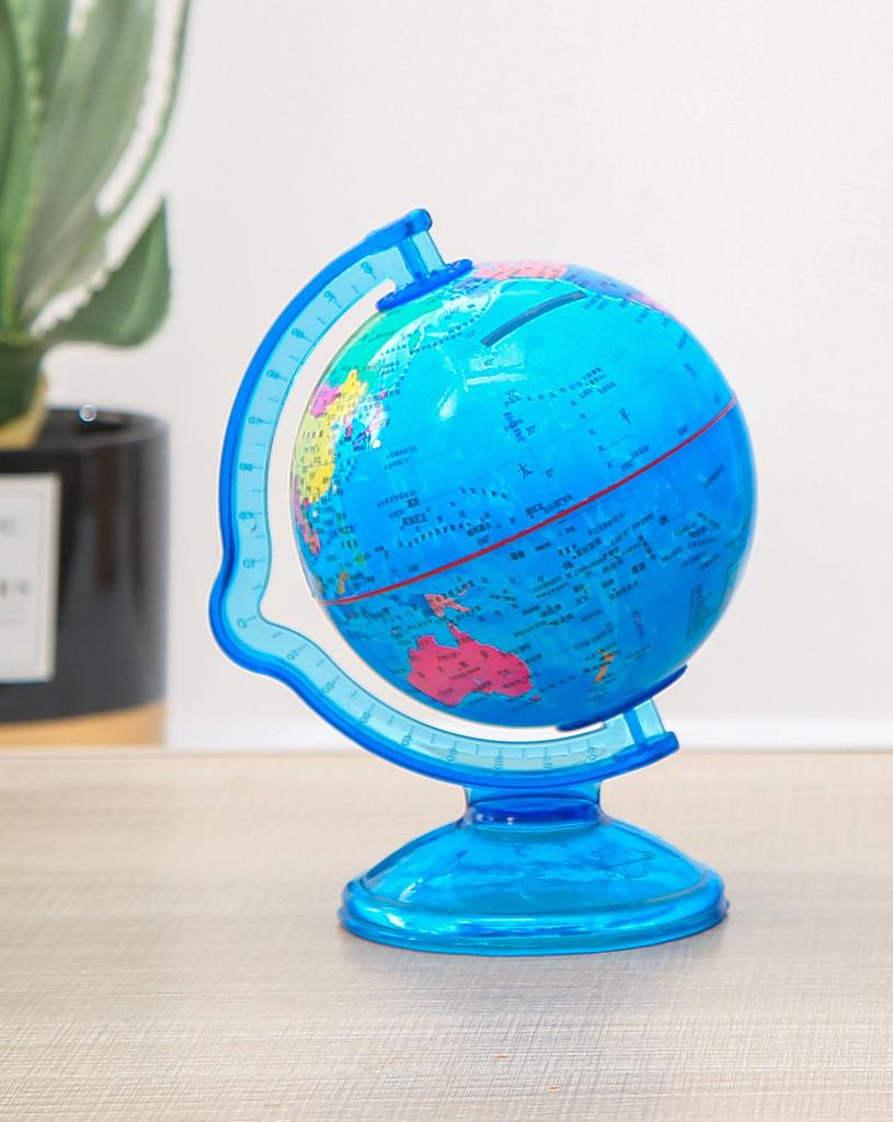 Globe Piggy Bank: Large Capacity Ornament for Men, Women, and Kids - Ideal June 1st Gift